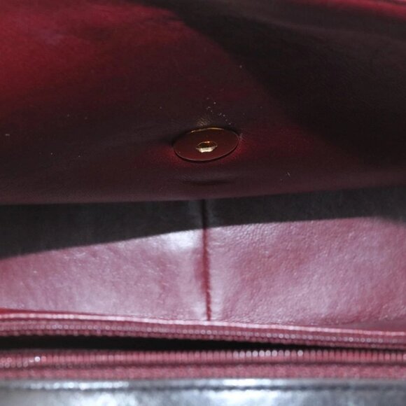 CHANEL Matelasse Chain Flap Shoulder Bag Lamb Skin Black Gold CC Auth 28632SAV - Picture 12 of 16